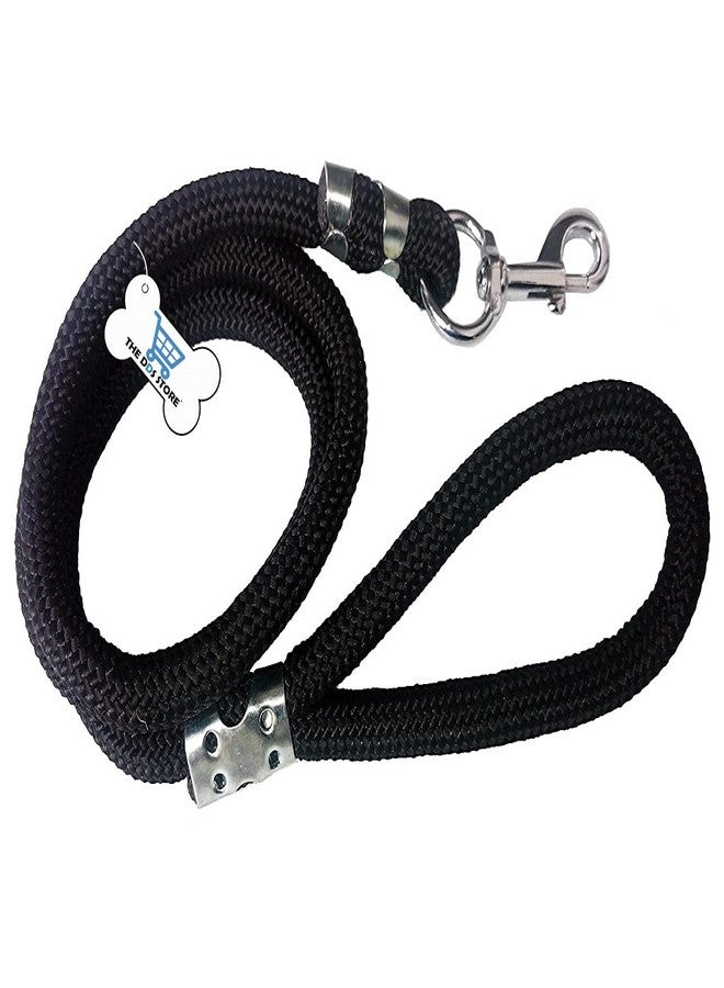 THE DDS STORE Heavy Duty Dog Leash Stylish Nylon Red Rope Dog Cord Training Leash for Small to Medium Sized Dogs with Strong Hook (Black, X-Large Plain Leash)
